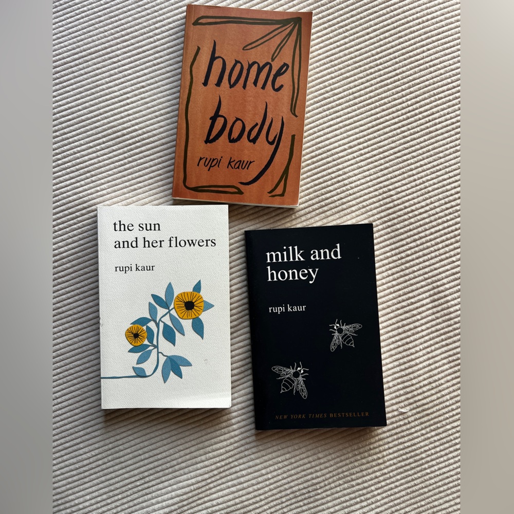Rupi Kaur Poetry Book Set - White, Black, Brown Covers